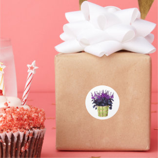 Bloeiende ruimtes: de schoonheid van kamerplanten  ronde sticker