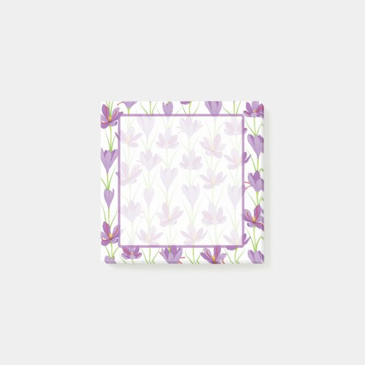 Bloeiende Saffraan Crocus Sticky Notes (Voorkant)