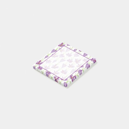 Bloeiende Saffraan Crocus Sticky Notes (Schuin)
