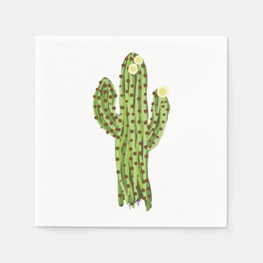 Bloeiende Saguaro Cactus Servet (Voorkant)