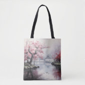 Bloeiende Sakura Garden Traditioneel Tote Bag (Voorkant)