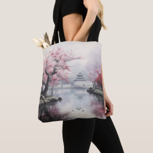 Bloeiende Sakura Garden Traditioneel Tote Bag
