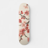 Bloeiende Sakura Traditionele Schilderij Persoonlijk Skateboard (Voorkant)
