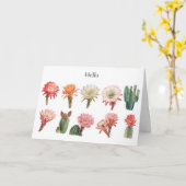 Bloeiende sappige planten kaart (Gele Bloem)