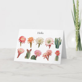 Bloeiende sappige planten kaart