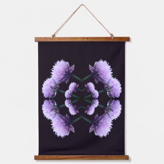 Bloeiende Scallions Abstract Hangend Wandkleed (Voorkant)