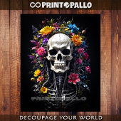 Bloeiende schedel - Halloween bloesem Tissuepapier