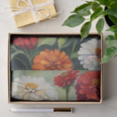 Bloeiende schoonheden: Zinnias schilderij Decoupag Tissuepapier (Geschenk)
