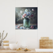 Bloeiende schoonheid Een pot vol bloemen Poster (Keuken)