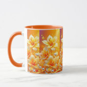 Bloeiende Schoonheid – Elegant Bloemendesign Koffi Mok (Links)