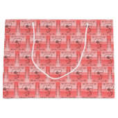 Bloeiende schoonheid koraal horizontale cadeautas (Voorkant)