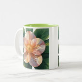 Bloeiende schoonheid Mok: levendige Warda illustra Tweekleurige Koffiemok (Voorkant links)