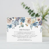 Bloeiende Schoonheid | Trouwdetails kaart (Staand voorkant)