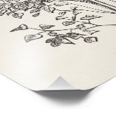 Bloeiende Schoonheid: Zwart-wit Boom Schets Foto Afdruk (Hoek)