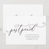 Bloeiende Scriptie Uitstel Datum Wijzigen Kaart (Voorkant / Achterkant)