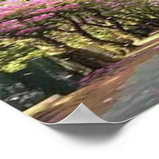 Bloeiende sereniteit: een bloemenwandtapijt (matte poster (Hoek)