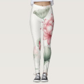 Bloeiende sereniteit Lotus Leggings (Voorkant)