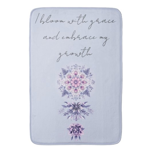 Bloeiende sereniteit Mandala Bath Mat (Voorkant Verticaal)