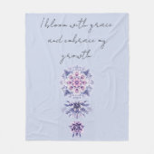 Bloeiende sereniteit Mandala Fleece Deken (Voorkant)