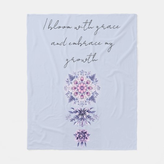 Bloeiende sereniteit Mandala Fleece Deken (Voorkant)