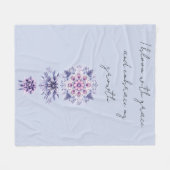 Bloeiende sereniteit Mandala Fleece Deken (Voorkant (Horizontaal))