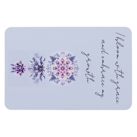 Bloeiende sereniteit Mandala flexibele magneet (Horizontaal)