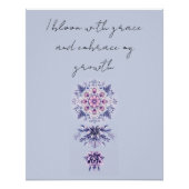 Bloeiende sereniteit Mandala Glossy Poster (Voorkant)