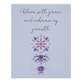 Bloeiende sereniteit Mandala Glossy Poster