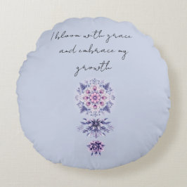 Bloeiende sereniteit Mandala ronde kussen