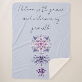 Bloeiende sereniteit Mandala Sherpa Blanket Sherpa Deken