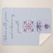 Bloeiende sereniteit Mandala Sherpa Blanket Sherpa Deken (Voorkant (horizontaal))