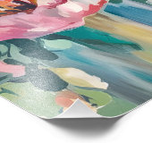 Bloeiende sereniteit Waterverf Bloemen Foto Afdruk (Hoek)