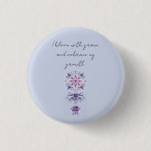 Bloeiende Serenity Mandala Badge Ronde Button 3,2 Cm (Voorkant)