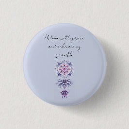 Bloeiende Serenity Mandala Badge Ronde Button 3,2 Cm