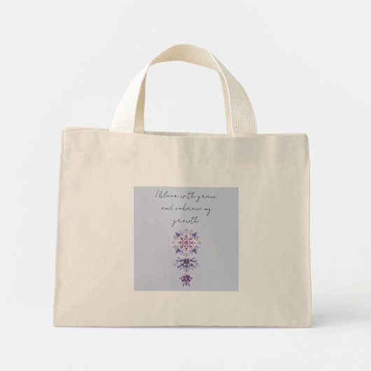 Bloeiende Serenity Mandala Canvas tas (Achterkant)