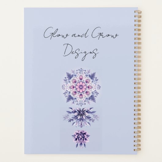 Bloeiende Serenity Mandala Planner (Achterkant)