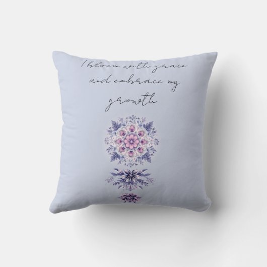 Bloeiende Serenity Mandala Sierkussen (Achterkant)