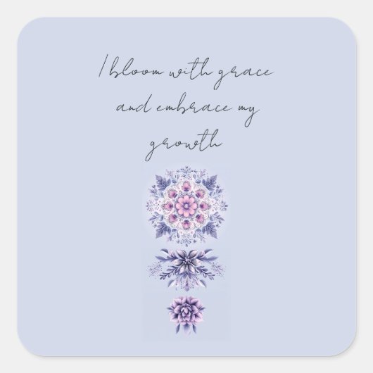 Bloeiende Serenity Mandala Sticker (Voorkant)