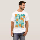 Bloeiende sinaasappels, bladeren,  kunst. t-shirt (Voorkant volledig)