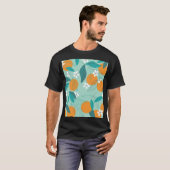 Bloeiende sinaasappels, bladeren,  kunst. t-shirt (Voorkant volledig)