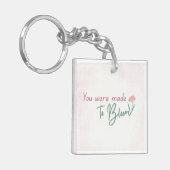Bloeiende sleutelhanger | Mini bloemen citaat (Voorkant Links)