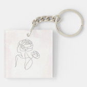 Bloeiende sleutelhanger | Mini bloemen citaat (Achterkant)