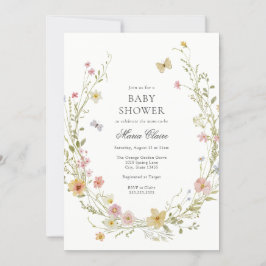 Bloeiende Spring Floral Baby shower Kaart
