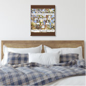 Bloeiende stamboom Vier generaties Canvas Art Afdruk (Insitu (Slaapkamer))