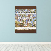 Bloeiende stamboom Vier generaties Canvas Art Afdruk (Insitu (Houten vloer))