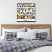 Bloeiende stamboom Vier generaties Canvas Art Afdruk (Insitu (Slaapkamer))