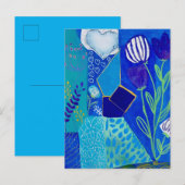 Bloeiende stromen en Violet Briefkaart (Voorkant / Achterkant)