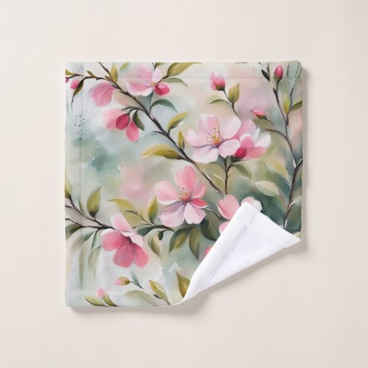Bloeiende tak 2 badhanddoeken bad handdoek (Wasdoekje)