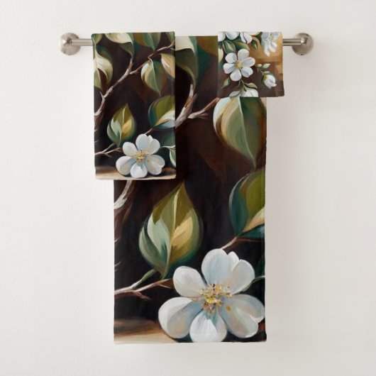 Bloeiende tak 5 badhanddoeken bad handdoek (Insitu)