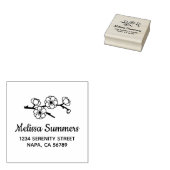 Bloeiende Tak Adres Rubberstempel (Gestempeld)